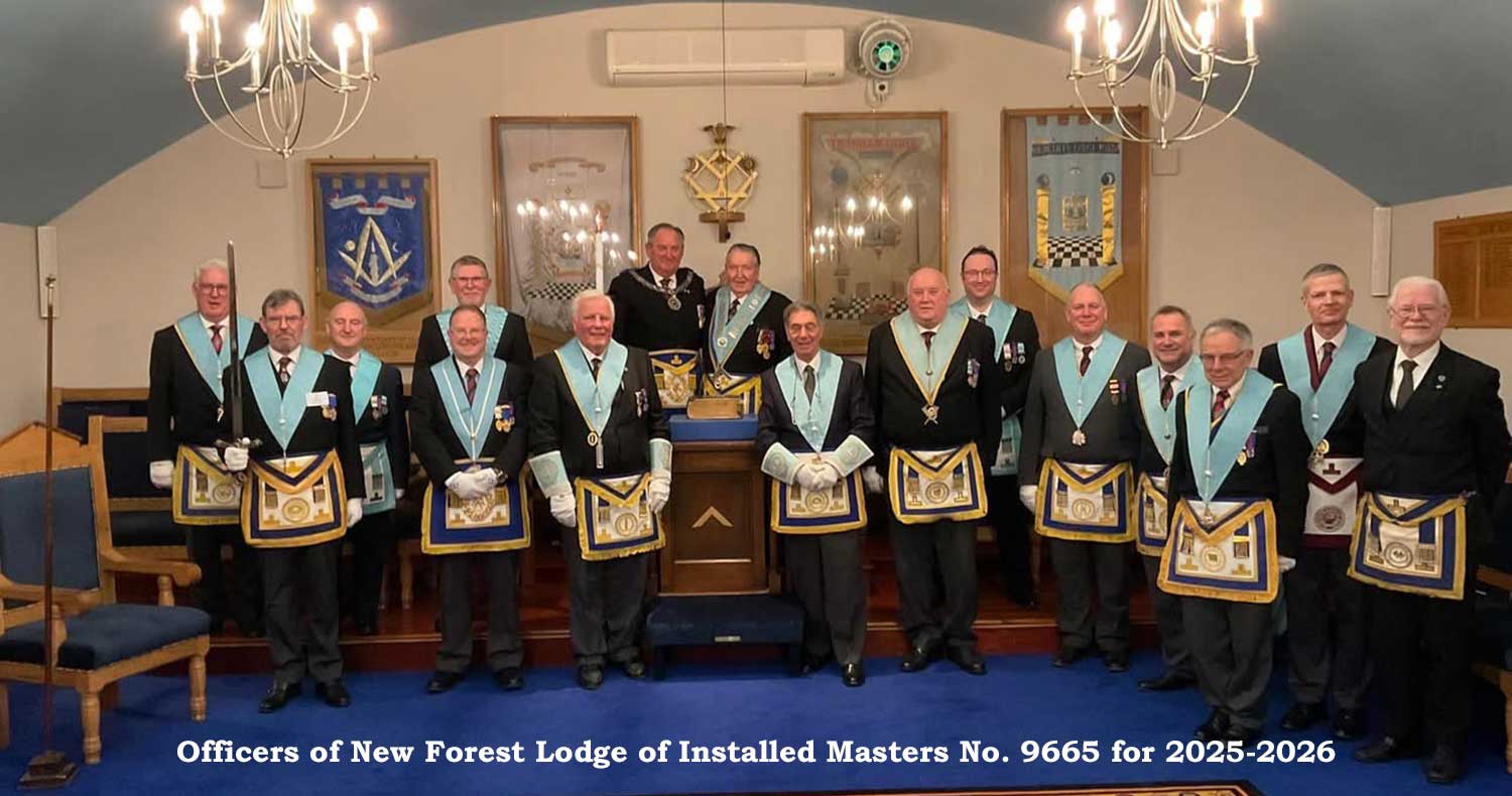 Officers of New Forest Lodge of Installed Masters No. 9665